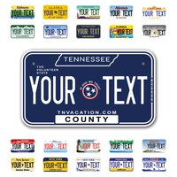 Personalize Motorcycle License Plates from All 50 USA States - 7"x4" - Ideal for Motorcycles, Mopeds, Wheelchairs, ATVs, Snowmobiles and more