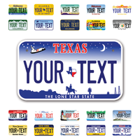 Personalize Motorcycle License Plates from All 50 USA States - 7"x4" - Ideal for Motorcycles, Mopeds, Wheelchairs, ATVs, Snowmobiles and more