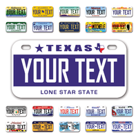 Personalize Bicycle License Plates from All 50 USA States - 6"x3" - Ideal for Bicycles, Tricycles, Wheelchairs, Toy Cars, Kids Cars and more