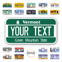 Personalize License Plates Vinyl Stickers From All 50 USA States - 6"x3" - Ideal for Toy Cars - Electric Kids Cars and more