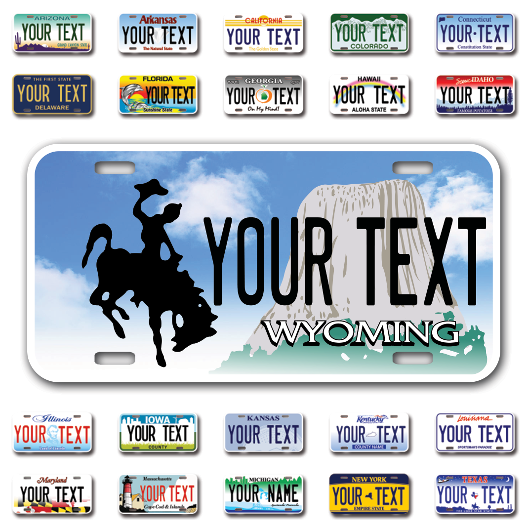 Personalize Car License Plates From All 50 USA States - 12"x6" - Ideal for Cars, Trucks and more