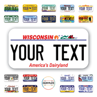 Personalize License Plates Vinyl Stickers From All 50 USA States - 6"x3" - Ideal for Toy Cars - Electric Kids Cars and more