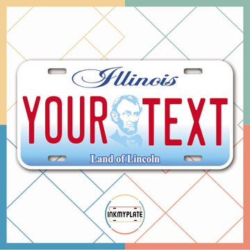 Inkmyplate - Personalized ILLINOIS License Plate for Cars, Trucks, Motorcycles, Bicycles and Vinyl Stickers - InkMyPlate
