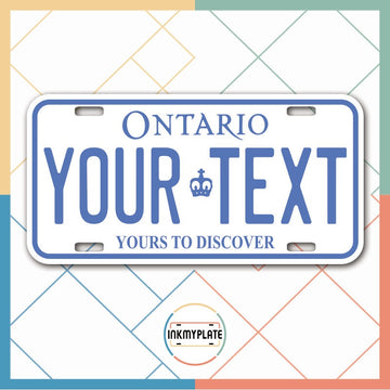 Inkmyplate - Personalized ONTARIO CANADA License Plate for Cars, Trucks, Motorcycles, Bicycles and Vinyl Stickers - InkMyPlate