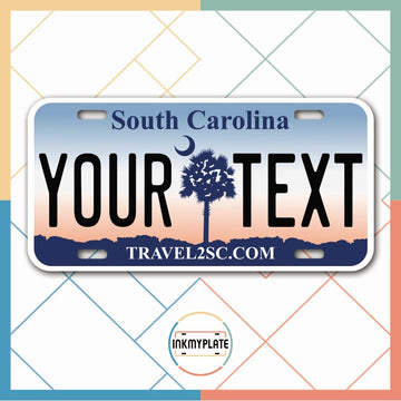 Inkmyplate - Personalized SOUTH CAROLINA License Plate for Cars, Trucks, Motorcycles, Bicycles and Vinyl Stickers - InkMyPlate