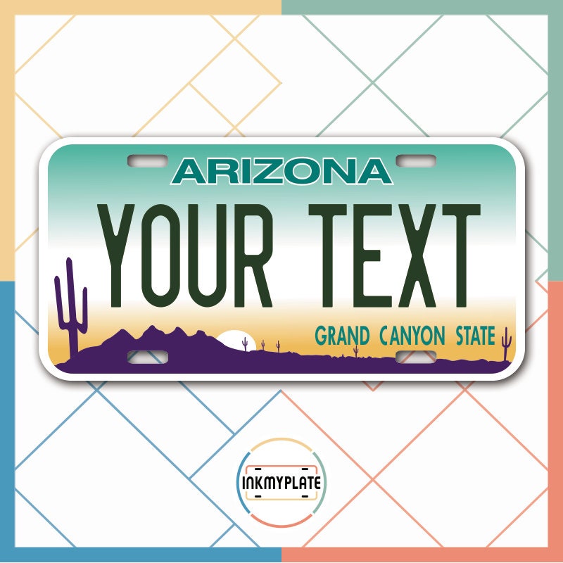 Personalized ARIZONA License Plate for Cars, Trucks, Motorcycles, Bicy ...
