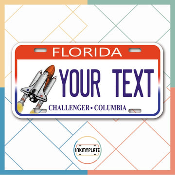 Inkmyplate - Personalized FLORIDA CHALLENGER License Plate for Cars, Trucks, Motorcycles, Bicycles and Vinyl Stickers - InkMyPlate