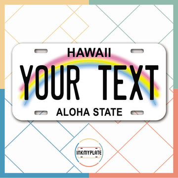 Inkmyplate - Personalized HAWAII License Plate for Cars, Trucks, Motorcycles, Bicycles and Vinyl Stickers - InkMyPlate