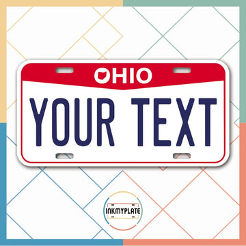 Inkmyplate - Personalized OHIO License Plate for Cars, Trucks, Motorcycles, Bicycles and Vinyl Stickers - InkMyPlate