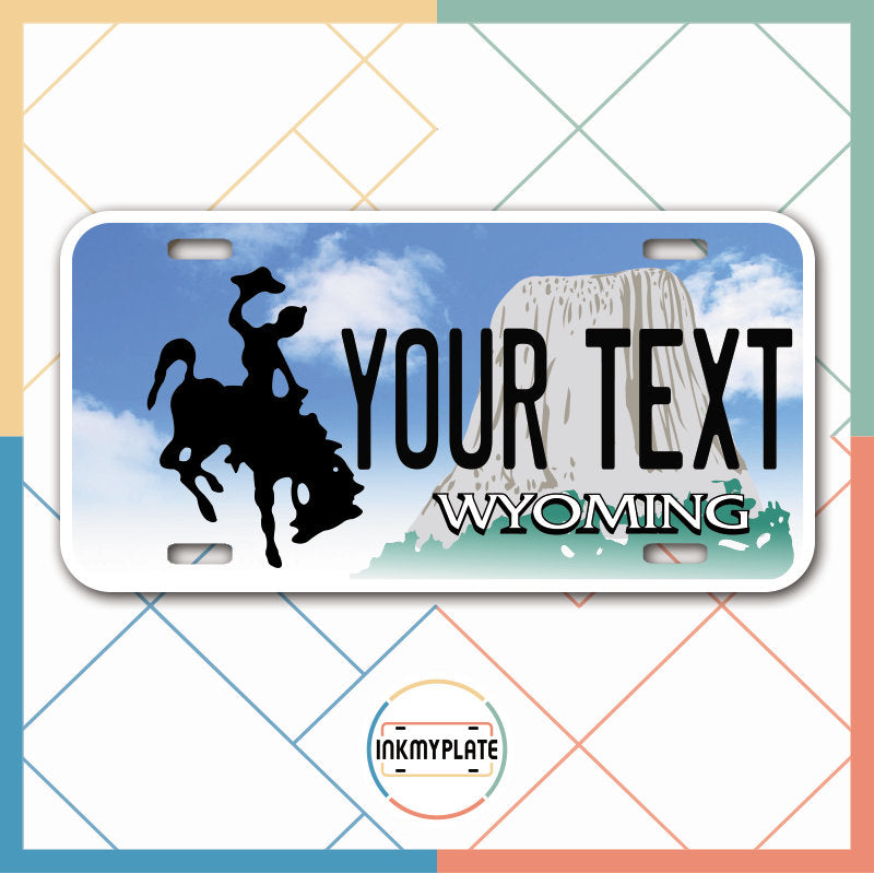 Inkmyplate - Personalized WYOMING License Plate for Cars, Trucks, Motorcycles, Bicycles and Vinyl Stickers - InkMyPlate